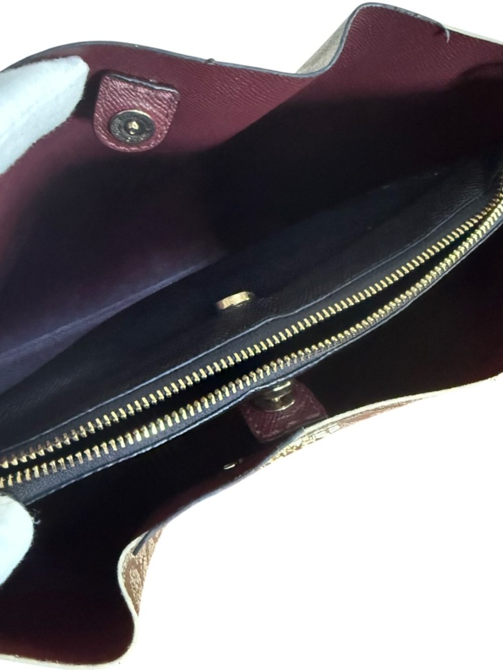 Coach Mollie Signature Canvas Brown Black Shoulder Bucket Bag! - Picture 12 of 16